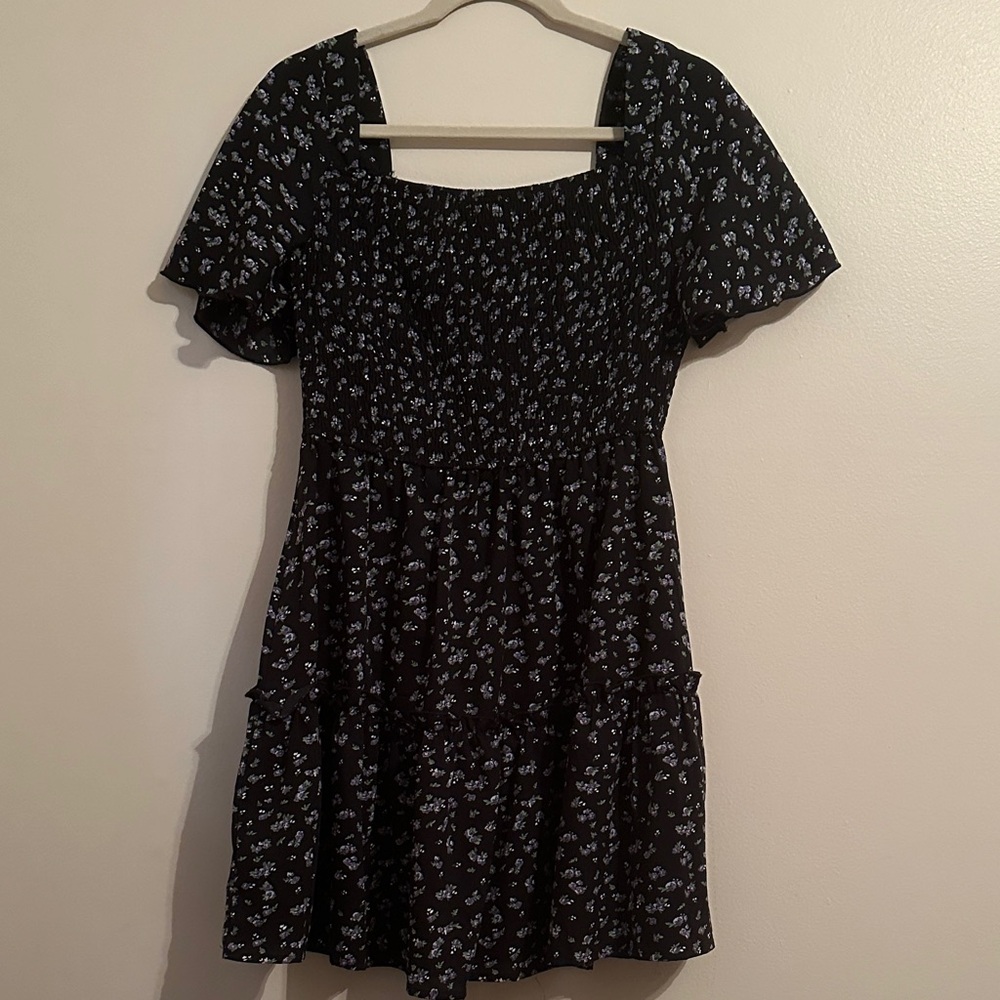 SHEIN Black Floral Mini Dress
